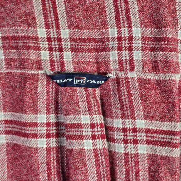 Phat Farm Red Plaid Flannel Shirt XXL Logo Vintage Made in Korea Streetwear Fall - Picture 14 of 15